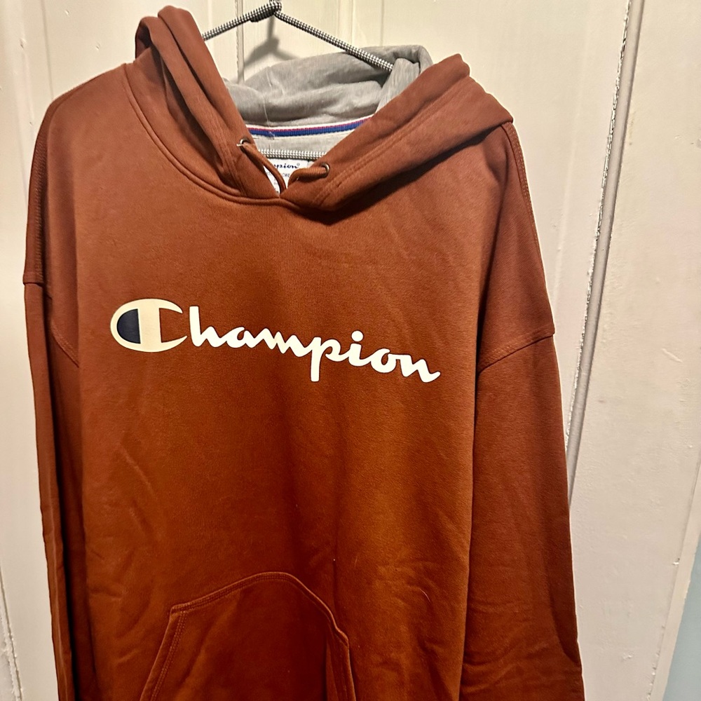 Men’s CHAMPION NWT Powerblend Hoodie XXL - brown!